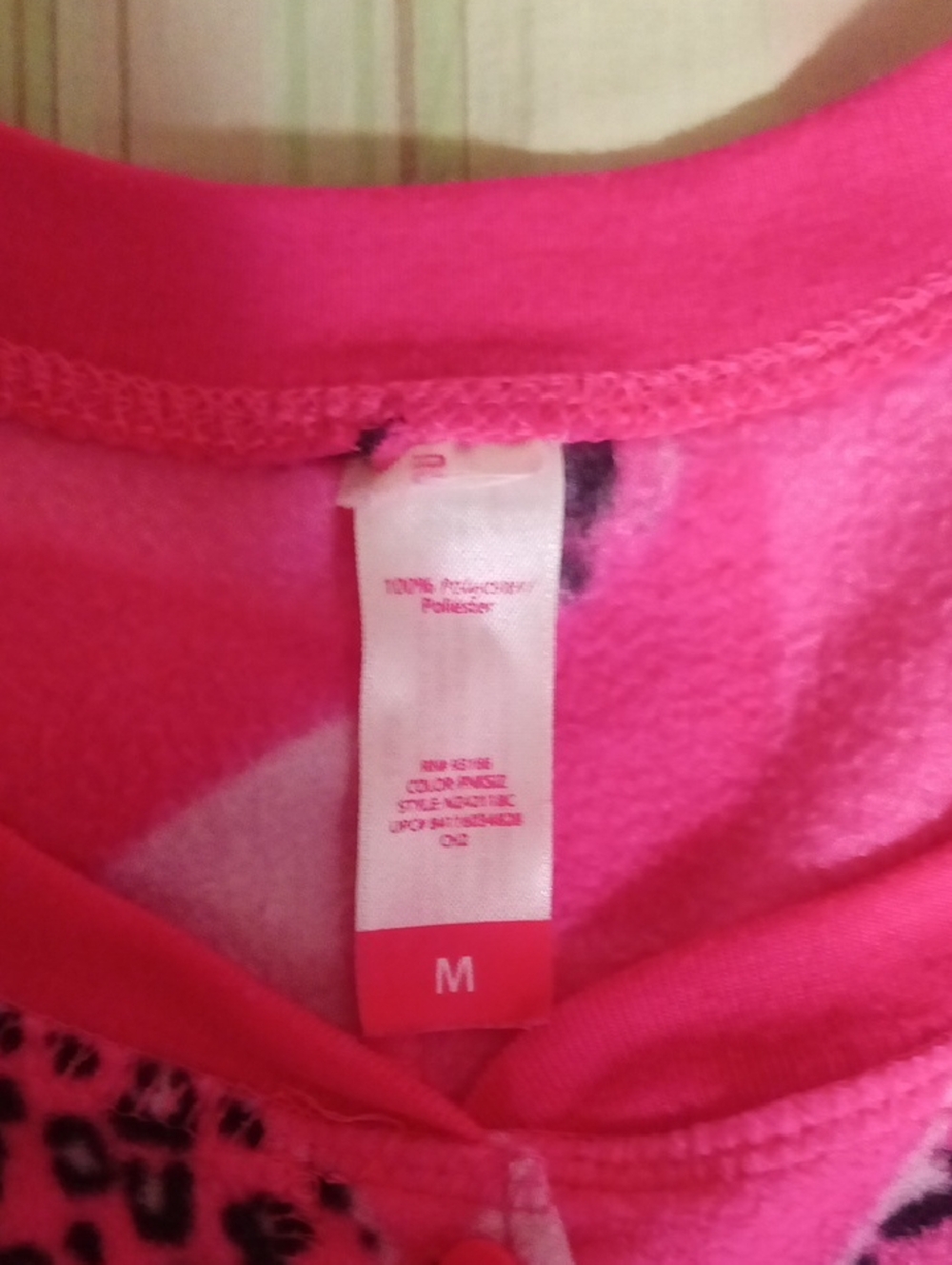 No Boundaries Hot Pink Heart & Leopard Print Pajama Set - Picture 2 of 2